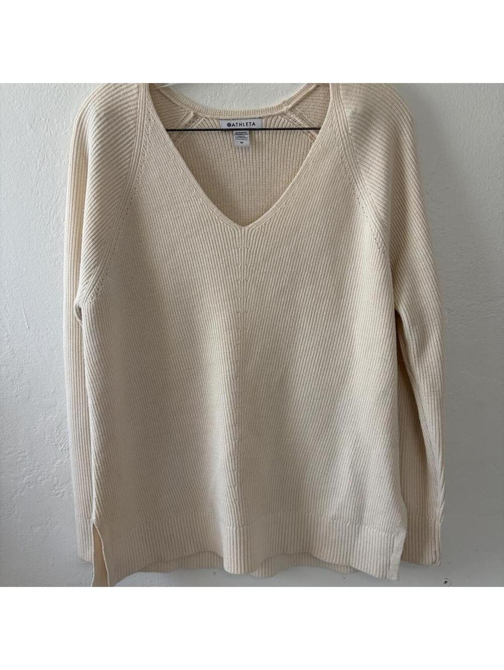 Athleta Women's Cream and Tan Jumper
